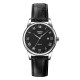Женские классические часы Skmei 9058SBK-B Silver-Black с кожаным ремешком и календарем
