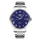 Мужские классические часы Skmei 9058SBU-B Silver-Blue с серебристым браслетом и синим циферблатом