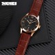 Чоловічий годинник Skmei 9261BNBK Brown-Black з коричневим шкіряним ремінцем та мінеральним склом