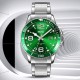 Чоловічий класичний годинник Skmei 9278GN Green з зеленим циферблатом та металевим браслетом
