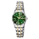 Жіночий годинник Skmei 9370TGDGN Silver-Gold-Green з мінеральним склом та сталевим браслетом