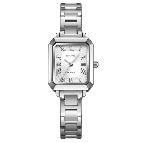 Женские часы Skmei 2582SISI All Silver серебристые с минеральным стеклом и металлическим браслетом