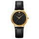 Жіночий класичний годинник Skmei 2568GDBK Gold-Black з мінеральним склом та шкіряним ремінцем