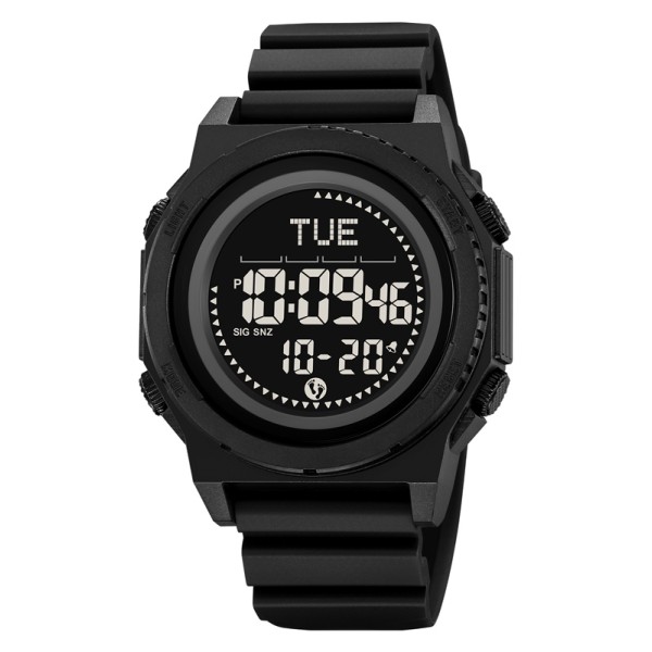 Чоловічий тактичний годинник Skmei 2626BK Black з компасом, крокоміром та водозахистом 5 ATM