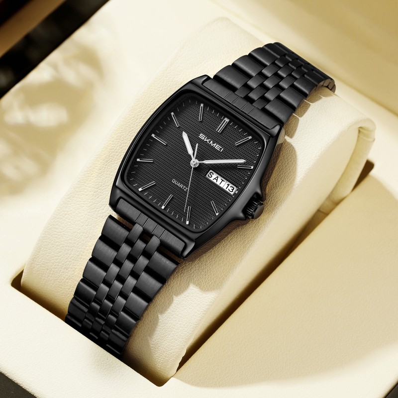 Жіночий годинник Skmei 2628BK Black з металевим браслетом та мінеральним склом