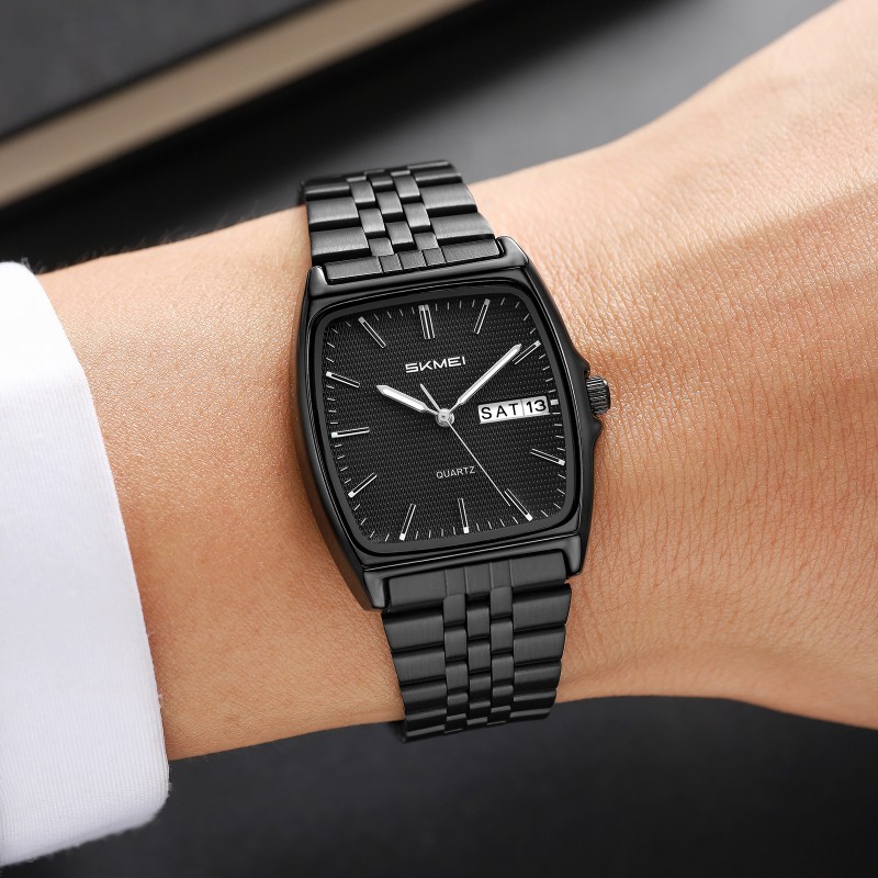 Жіночий годинник Skmei 2628BK Black з металевим браслетом та мінеральним склом