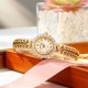 Жіночий годинник Skmei 2729GD Gold у класичному стилі з золотистим браслетом