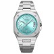 Мужские часы Skmei 2572SIBU Silver-Blue с голубым циферблатом и металлическим браслетом