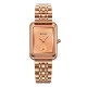 Женские наручные часы Skmei 2670RG Rose Gold-Rose Gold с прямоугольным корпусом и металлическим браслетом