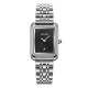 Жіночий годинник Skmei 2670SIBK Silver-Black у квадратному корпусі зі сріблястим браслетом