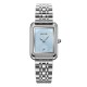 Жіночий годинник Skmei 2670SIBU Silver-Light Blue з мінеральним склом та сріблястим браслетом
