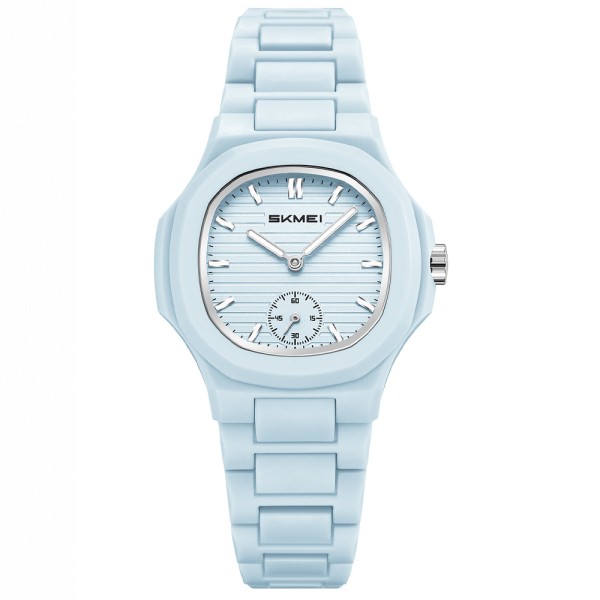 Женские часы Skmei 2678BU Light Blue с нейлоновым ремешком и минеральным стеклом