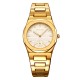Жіночий класичний годинник Skmei 2681GDSI Gold-Silver з мінеральним склом та металевим браслетом