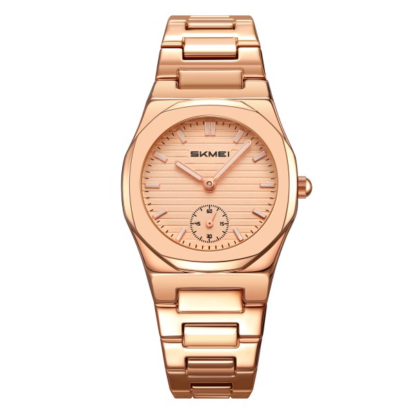 Жіночий годинник Skmei 2681RGRG Rose Gold-Rose Gold з металевим браслетом та мінеральним склом