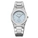 Жіночий годинник Skmei 2681SIBU Silver-Light Blue з мінеральним склом та сріблястим браслетом