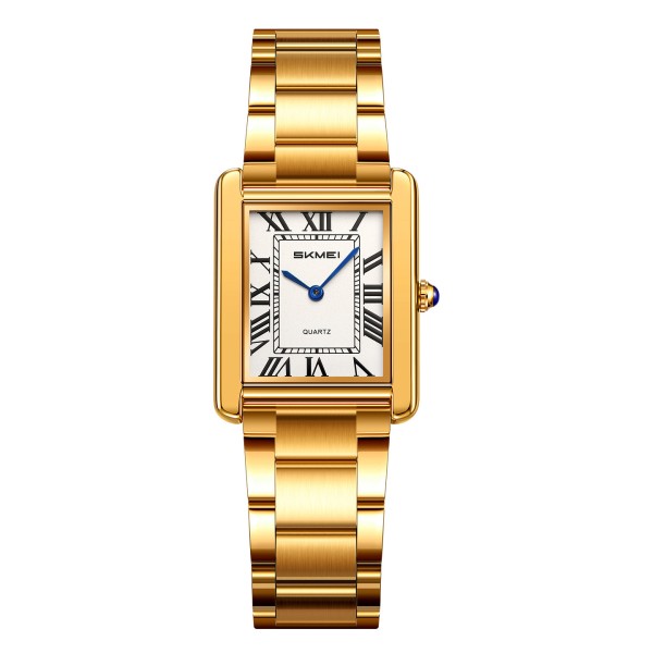 Жіночий годинник Skmei 2735SGD Gold - Steel у класичному стилі з золотистим браслетом та мінеральним склом