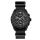 Чоловічий наручний годинник Skmei 9392BK Black з хронографом та нейлоновим ремінцем