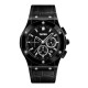 Чоловічий годинник Skmei 9157BK Black leather з хронографом та шкіряним ремінцем