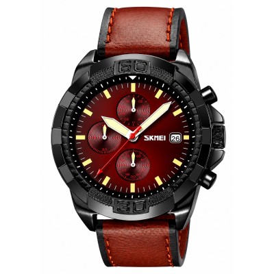 Skmei 9347BNRD Brown-Red