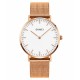 Жіночий годинник Skmei Q028RG Rose Gold з мінеральним склом та металевим браслетом