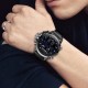 Мужские спортивные часы Megalith 8051M Black-Dark Gray-Blue с комбинированным циферблатом