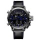 Мужские спортивные часы Megalith 8051M Black-Dark Gray-Blue с комбинированным циферблатом