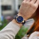 Женские наручные часы Mini Focus MF0189L Blue-Cuprum с кварцевым механизмом и стальным браслетом