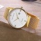 Наручные часы Mini Focus MF0181G Gold-White с хронографом и золотистым стальным браслетом