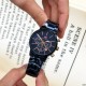 Мужские часы Mini Focus MF0294G All Blue с кварцевым хронографом и стальным браслетом