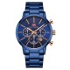 Мужские часы Mini Focus MF0294G All Blue с кварцевым хронографом и стальным браслетом