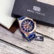 Мужские наручные часы Mini Focus MF0285G Blue-Cuprum с кварцевым хронографом и синим стальным браслетом