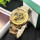 Мужские механические часы Winner 8173 Gold с автоподзаводом и стальным браслетом
