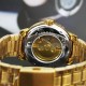Мужские механические часы Winner 8173 Gold с автоподзаводом и стальным браслетом