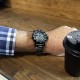 Механічний годинник Winner 8012 Diamonds Automatic Black-Gold з автопідзаводом та сталевим браслетом