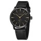 Мужские механические часы Winner 8165 Leather Black Rose Gold с автоподзаводом и кожаным ремешком
