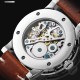 Мужские механические часы Winner 8278 Silver-Gold-Black в серебристом корпусе с люминесцентными стрелками