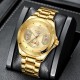 Мужские механические часы Winner 8267 Gold с автоподзаводом и хронографом