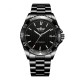 Мужские механические часы Winner 8265 Black с автоподзаводом и стальным браслетом