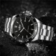 Мужские механические часы Winner 8265 Silver-Black с автоподзаводом и стальным браслетом
