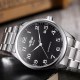 Мужские механические часы Winner 8023 Silver-Black Steel с автоподзаводом и стальным браслетом