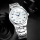 Мужские механические часы Winner 8023 Silver-White Steel с автоподзаводом и стальным браслетом