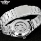 Мужские механические часы Winner 8023 Silver-White Steel с автоподзаводом и стальным браслетом
