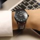 Мужские механические часы Winner 8023 Black Leather с автоподзаводом и датой