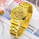 Мужские механические часы Winner 8222 Gold Steel с автоподзаводом и золотистым браслетом
