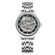 Мужские механические часы Winner 8222 Silver-Black Steel с автоподзаводом и стальным браслетом