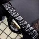 Мужские механические часы Winner 8222 Black-Gold Steel с автоподзаводом и стальным браслетом