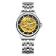 Мужские механические часы Winner 8222 Silver-Gold Steel с автоподзаводом и стальным браслетом
