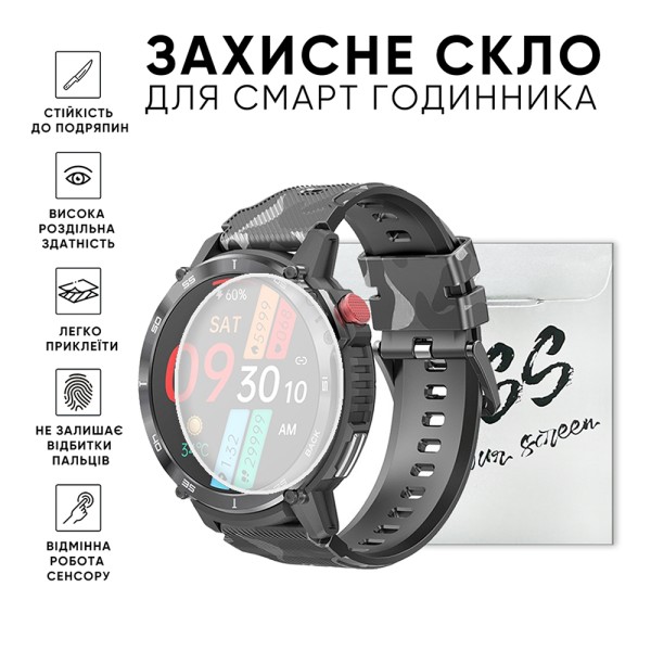 Защитное стекло для часов 32 мм Запчасти для часов универсальное прозрачное (1101-0102)