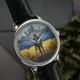 Механические часы Awarder Руский Корабль Серебро на кожаном ремешке с подарочной коробкой