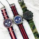 Чоловічий годинник Guardo 11146-2 Blue-Red-White-Silver з нейлоновим ремінцем та календарем